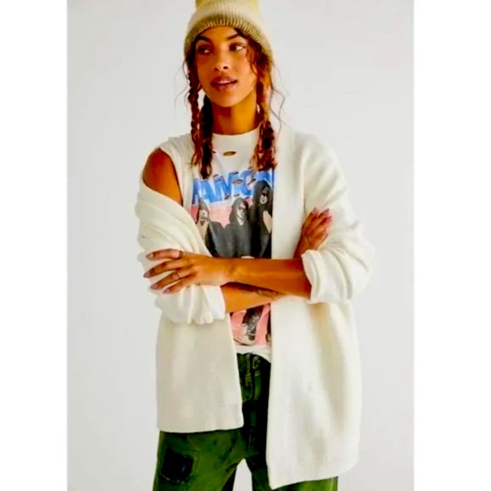 Free People Ottoman Cardigan in Ecru in Size Medium